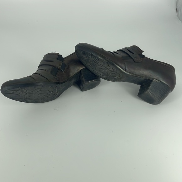 Josef Seibel Leather Shoes Women’s EU 38 Ankle Bootie Heeled Slide-on Point Toe - Picture 5 of 6